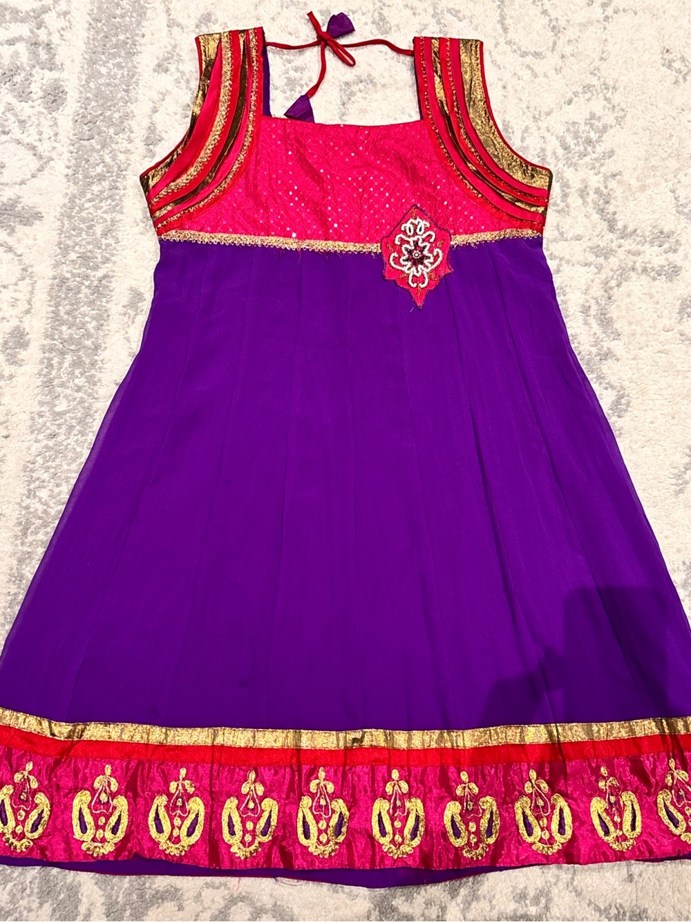 Embroidered Purple & Pink Kurta Ethnic Tunic Dress - New!